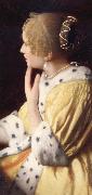 Johannes Vermeer Details of Mistress and maid painting